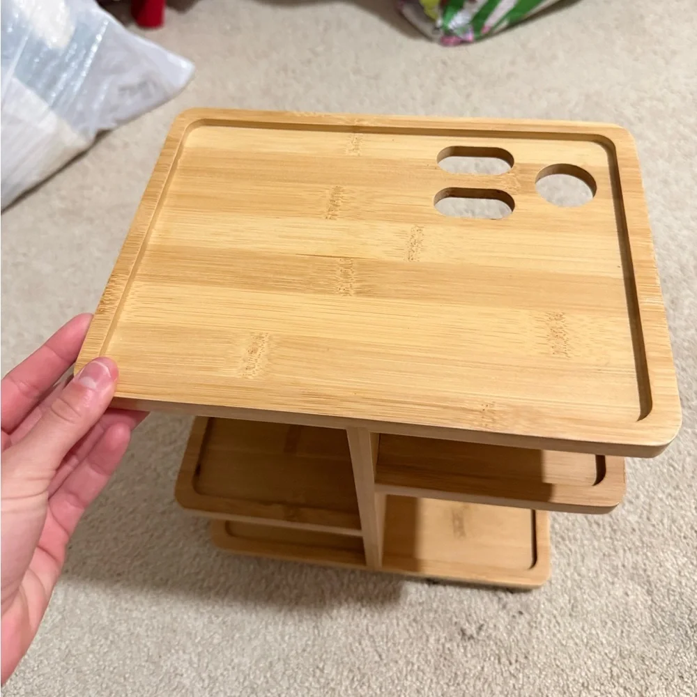 Bamboo Makeup Organizer Shelf